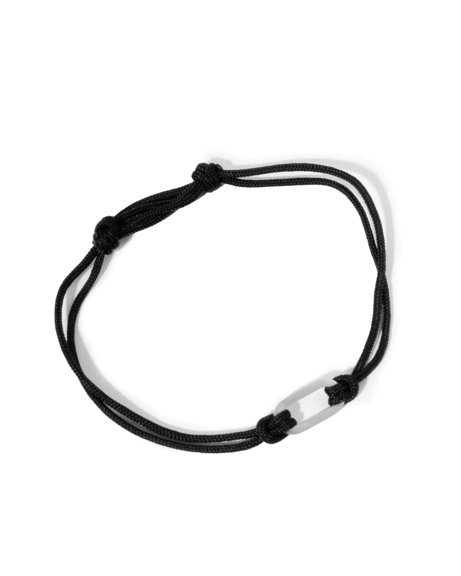 Bracelet Corde Noir Oval