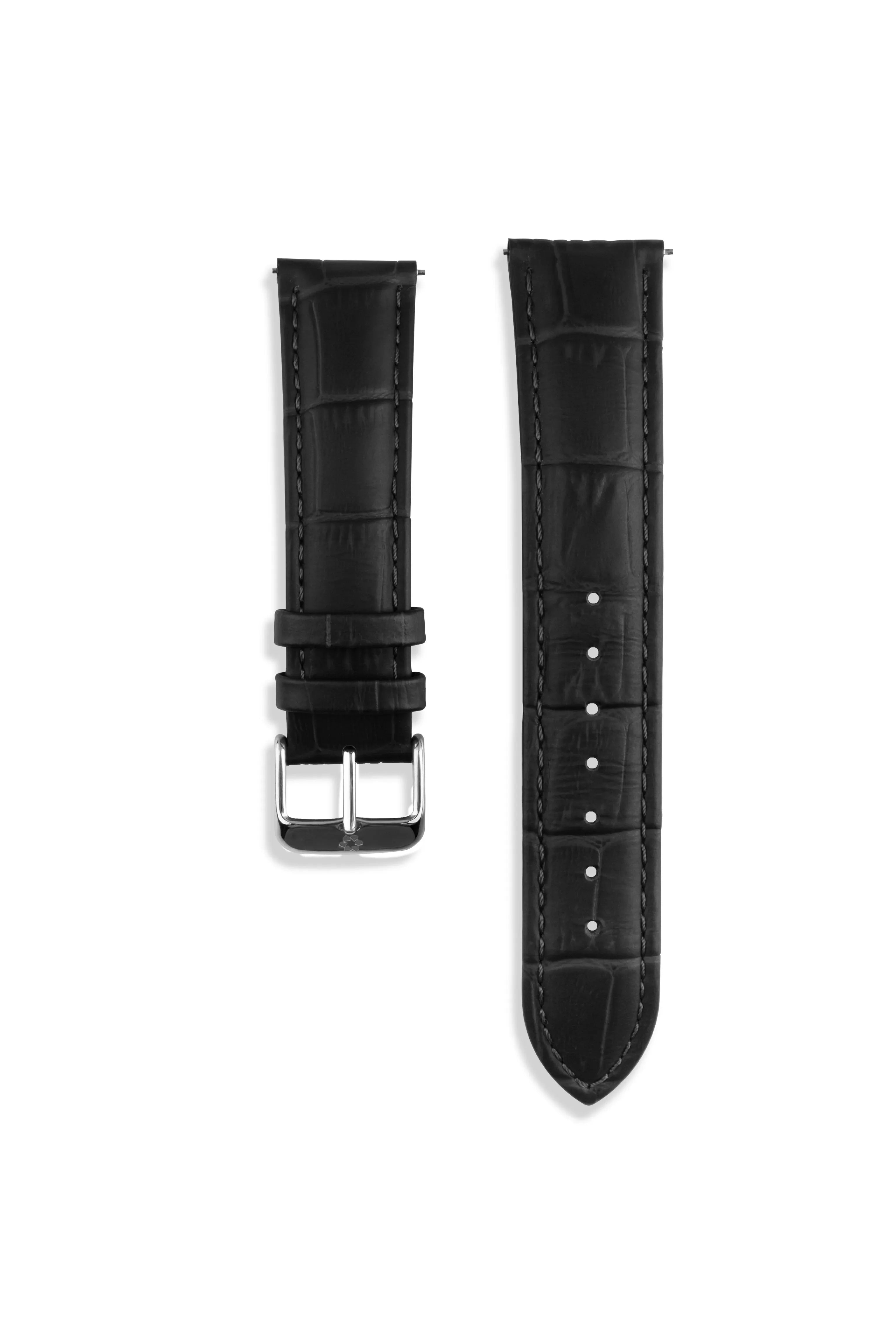 Bracelet Cuir Noir 20mm